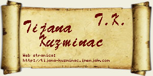 Tijana Kuzminac vizit kartica